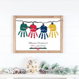 Christmas Lights Handprint Art Craft | Kids Christmas Handprint Art| Handprint Christmas Light Craft| Toddler Handprint Christmas Craft