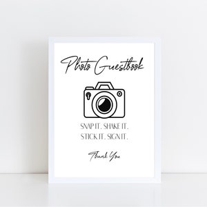 Photo Guestbook | Printable Sign| Strike A Pose | Wedding, Engagement and Party Sign