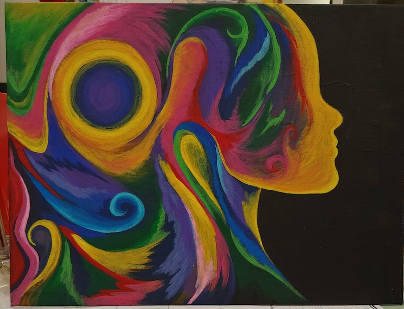 Free form abstract painting Etsy