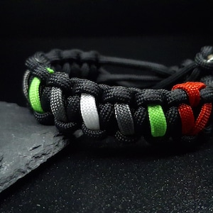 Leatherboy Pride Flag Stripes Adjustable Paracord Bracelet LGBT