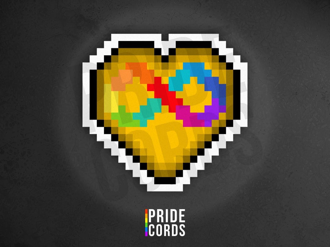 Autism Flag Pixel Heart - Autistic Neurodivergent Gamer - 2.75 Inch ...