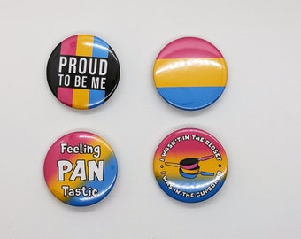 Pansexual Pan Pride Pinback Button Pack - LGBT Badge Pin