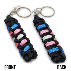 Trans Pride Keychain or Zipper Pull - LGBT Key Fob Gift