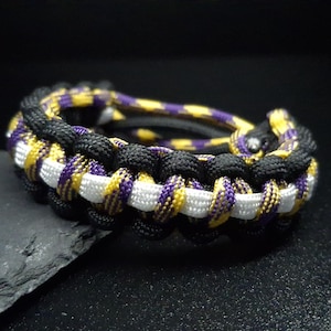 Nonbinary Graffiti Adjustable Paracord Bracelet LGBT Enby NB