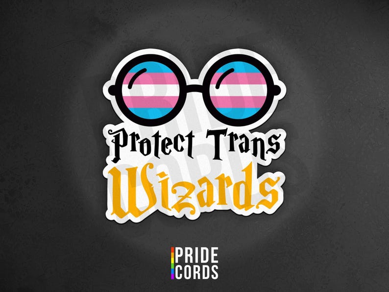 Protect Trans Wizards - Transgender Rights - 3 Inch Vinyl Sticker zdjęcie 1