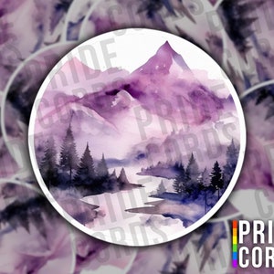 Asexual Flag Subtle Watercolor Sticker Ace LGBT Vinyl Sticker - Water Bottle Laptop Decal