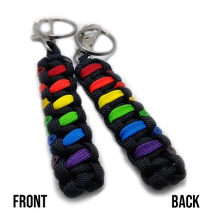 Gay Pride Rainbow Keychain or Zipper Pull - LGBT Key Fob Gift