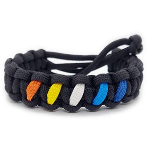 Aroace Pride Flag Adjustable Paracord Bracelet LGBT