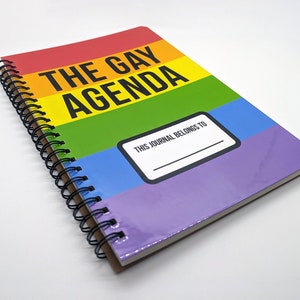 Diario encuadernado con alambre The Gay Agenda: regalo LGBT