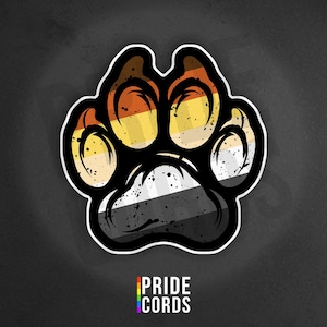 Bear Paw Print - Gay Pride LGBT - 2.75 Inch Vinyl Sticker