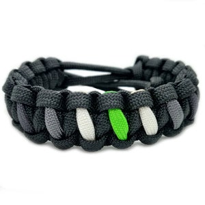 Agender Pride Flag Paracord Bracelet - Adjustable - LGBT