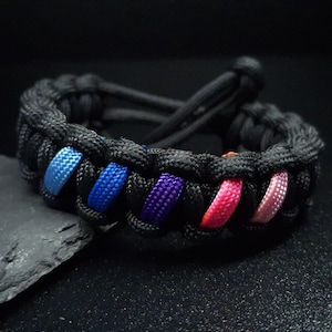 Omnisexual Pride Flag Paracord Bracelet - Adjustable - LGBT image 1