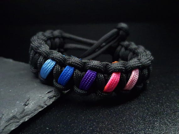 Omnisexual Pride Flag Paracord Bracelet - Adjustable - LGBT