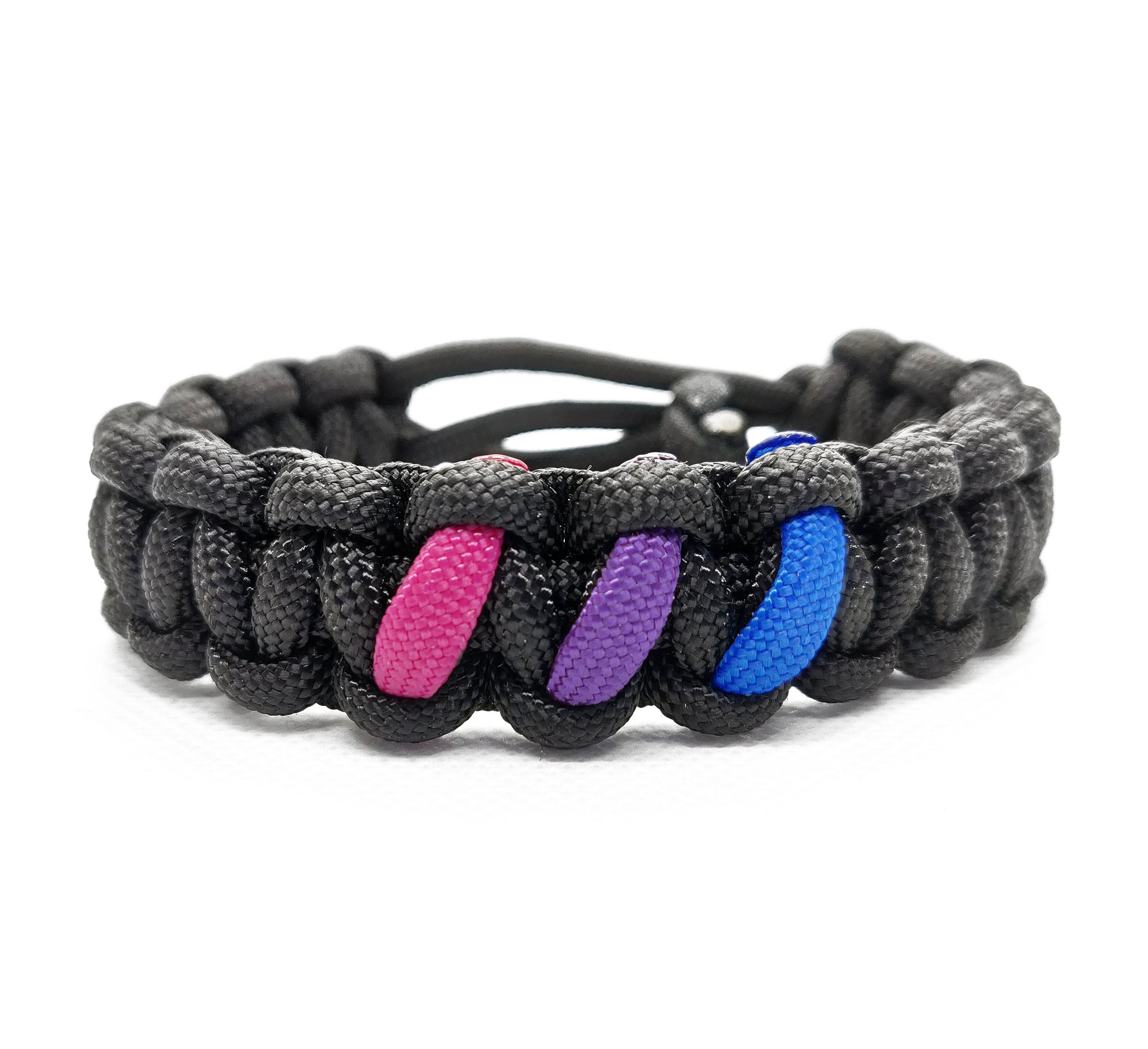 Bisexual Pride Flag Paracord Bracelet Adjustable LGBT