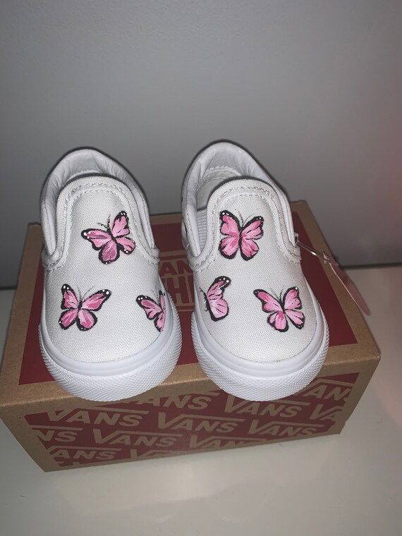 pink butterfly vans