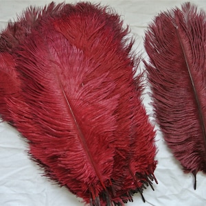 100 pcs burgundy wine red ostrich feathers plumes 5-24inches for wedding centerpiece supply craft supply