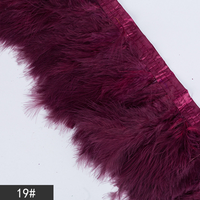 Frange Décorative En Plumes Synthétiques Noires - 1 Mètre De Long, Ruban Satiné, Pour Couture Et Décoration - 6