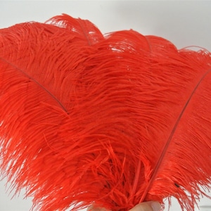 50 pcs red ostrich feathers plumes 5-24inches for wedding centerpiece supply craft supply home decor table centerpiece