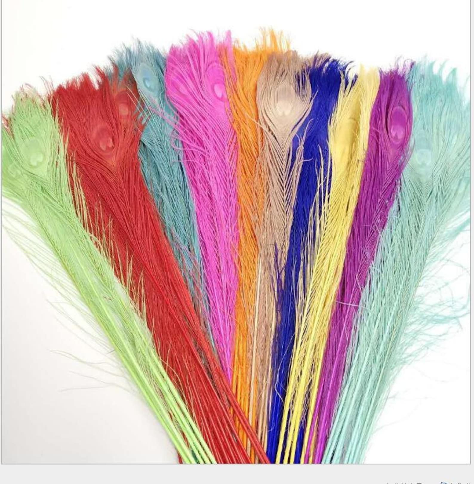 15 Colors 30 Pcs Red Peacock Feathers Plumes 3035inches for Wedding Centerpiece Supply Craft