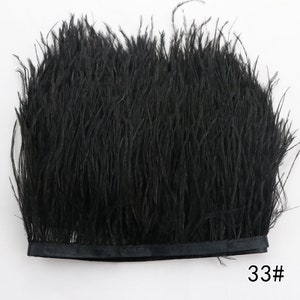 55 colors 1 yard black ostrich feather trim 4-5inch wide ostrich feather for sewing craft supply