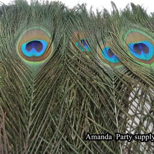 50 pcs peacock feathers plumes 10-12inches for wedding centerpiece supply craft prom supply