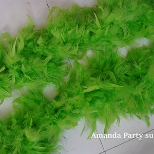 10 colors 120g/piece lime green marabou feather boa turkey feather boa Chandelle Feather Boas Halloween Craft Supply