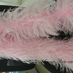 light pink ostrich feather boa 8 ply for wedding party supply craft supply