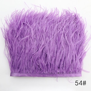 55 Farben helllila 10-5cm breite Straußenfeder Fransenborte 1 Meter Straußenfeder zum Nähen Basteln Zubehör