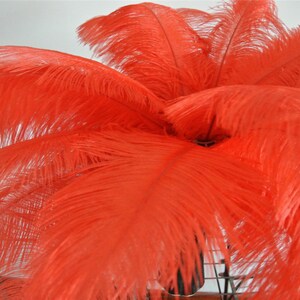 100 pcs red ostrich feathers plumes for wedding centerpiece supply craft supply