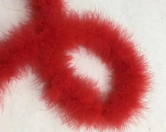 Boa di piume di marabù rosse, boa di piume di tacchino, materiale per artigianato di Halloween, 28 g