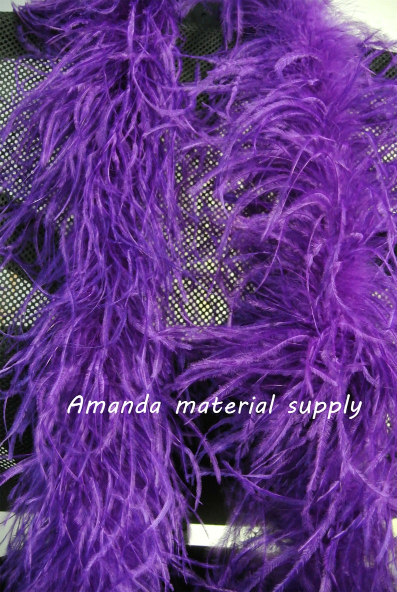 30 Colors Purple Ostrich Feather Boa 4 Ply for Wedding Party Supply