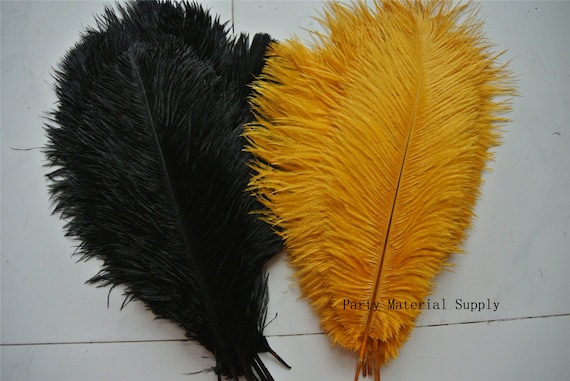 50 Pcs Black Ostrich Feathers Plumes for Wedding Centerpiece Supply Craft  Party Prom Supply 