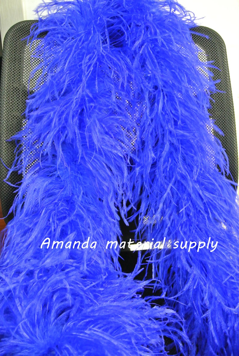 30 Colors Royal Blue Ostrich Feather Boa 6 Ply for Wedding Party Supply Craft Supply Etsy
