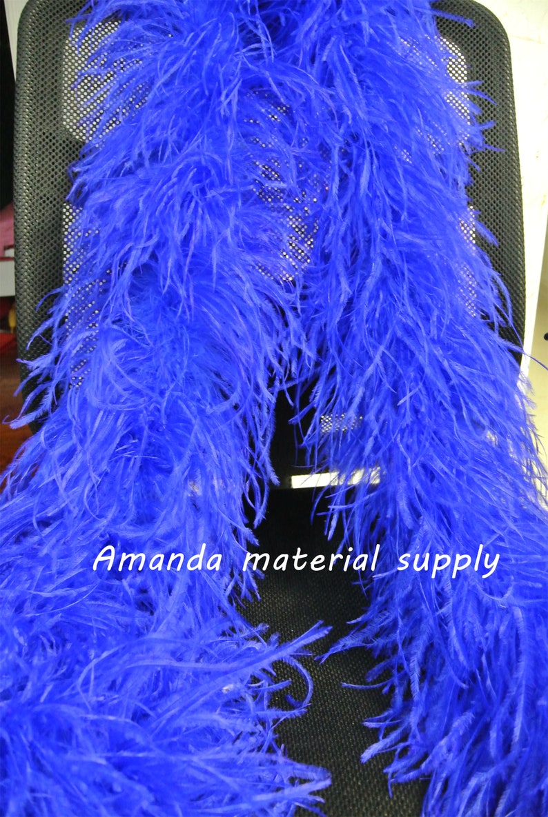 30 Colors Royal Blue Ostrich Feather Boa 6 Ply for Wedding Party Supply Craft Supply Etsy