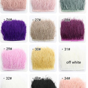 Puede incluir: Surtido de ribetes de plumas en varios colores, incluyendo rosa, morado, gris, beige, blanco, negro y amarillo. El ribete tiene aproximadamente 2,5 cm de ancho y es perfecto para agregar un toque de elegancia a cualquier proyecto.