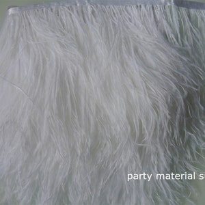 10 yards white ostrich feather trim 5-6.5inch ostrich feather fringe ostrich feather for sewing craft supply