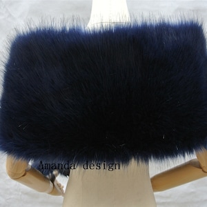 navy blue dark blue faux fur stole wedding bridal faux fur wrap shawl stole wedding wrap stole bridal shawl