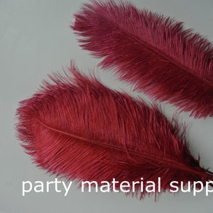 100 pcs burgundy wine red ostrich feathers plumes 5-20inches for wedding centerpiece supply party craft supply
