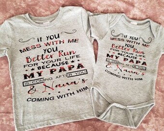 Nana & Papa Funny Graphic Tee - Nana and Papa Shirt, Funny Papa Shirt, Funny Nana Shirt, Kids Shirt, Special Occasion, Kids Birthday Shirt