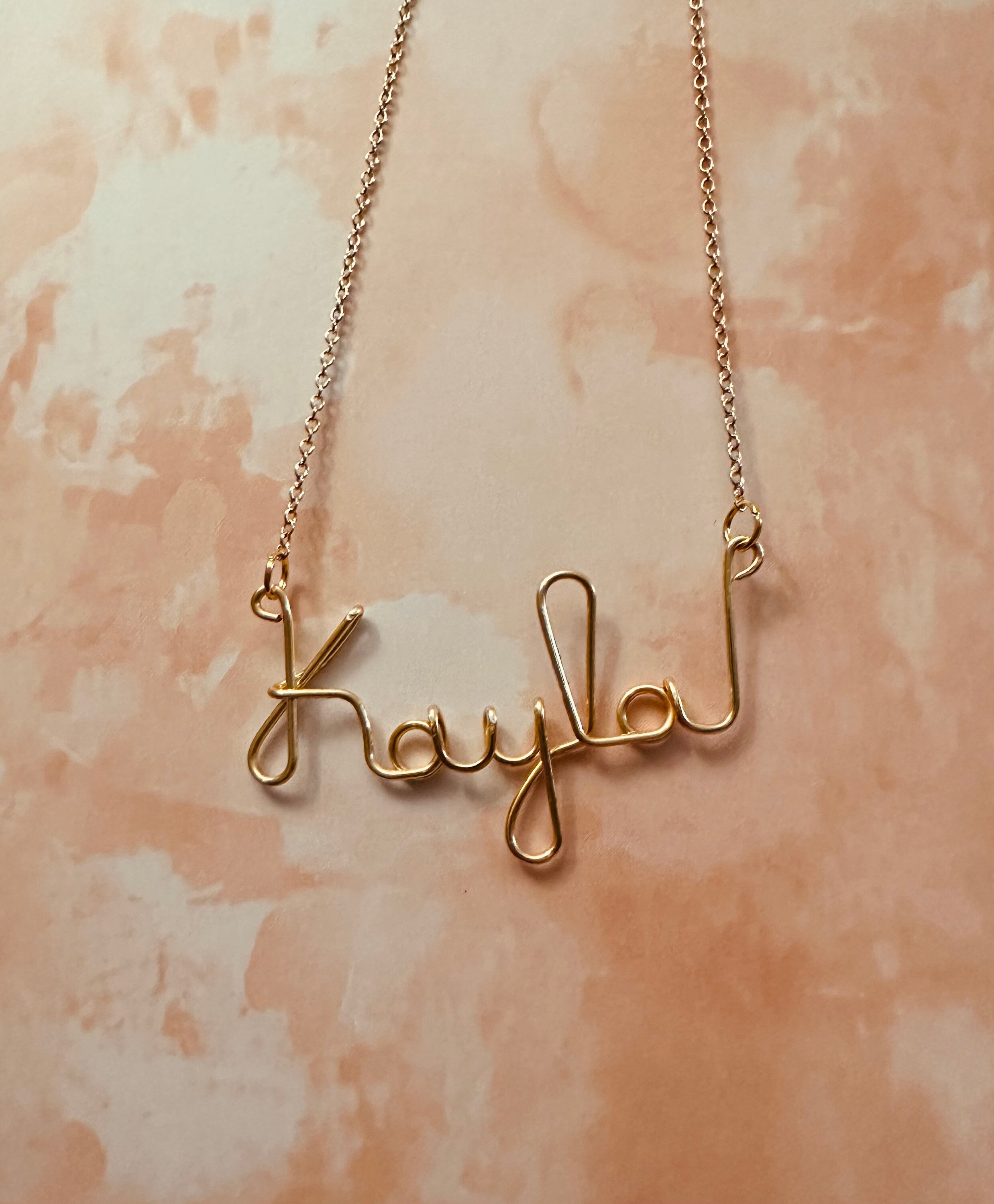 Wire name necklace supplies deals