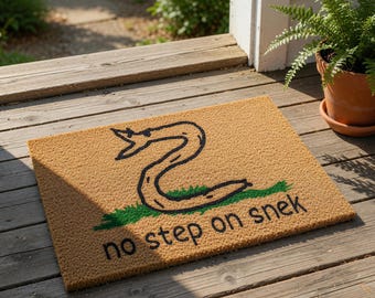 Funny Snek Doormat, Welcome Mat for Closing Gift, Housewarming New Home , Coir Door