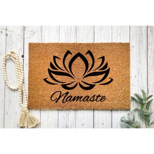 Felpudo Namaste, felpudo divertido, felpudo divertido, regalo para casa nueva, regalo para cerrar la puerta de entrada, regalo divertido, regalo para mudanza 5397**