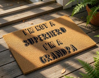 Felpudo divertido para abuelo, felpudo de fibra de coco para regalo de cumpleaños o Día del Padre