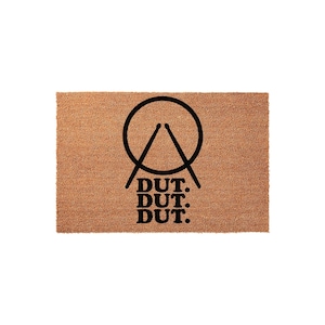 Dut Marching Band Drumline Percussion Doormat, Welcome Mat, Front Porch