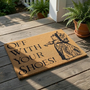 Funny Fantasy Queen Welcome Mat, Coir Doormat for Housewarming, New Home Gift, Closing Present