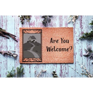 Sind Sie herzlich willkommen? Tarot Karte Willkommen Matte Lustige Fußmatte Erstes Haus Geschenk Türmatte Wohnkultur Umzug Geschenk House Warming Gift 5142