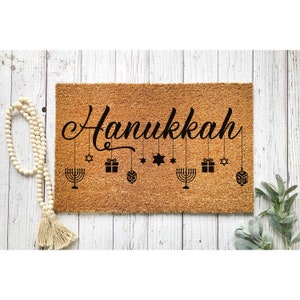 Doormat Hanukkah Decor Rosh Hashanah Sameach Shine Bright Funny Hanukkah Gift Happy Hanukkah Latke Hanukkah Doormat Challah Days 5083**