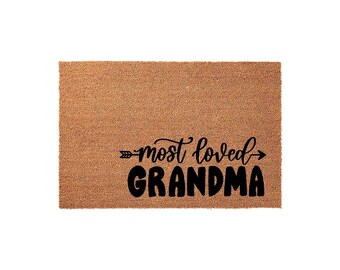 Most Loved Grandma Doormat, Front Porch Welcome, Coir