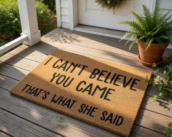 Funny Welcome Mat, Coir Doormat for Housewarming New Home Closing Gift, Sarcastic Front Door