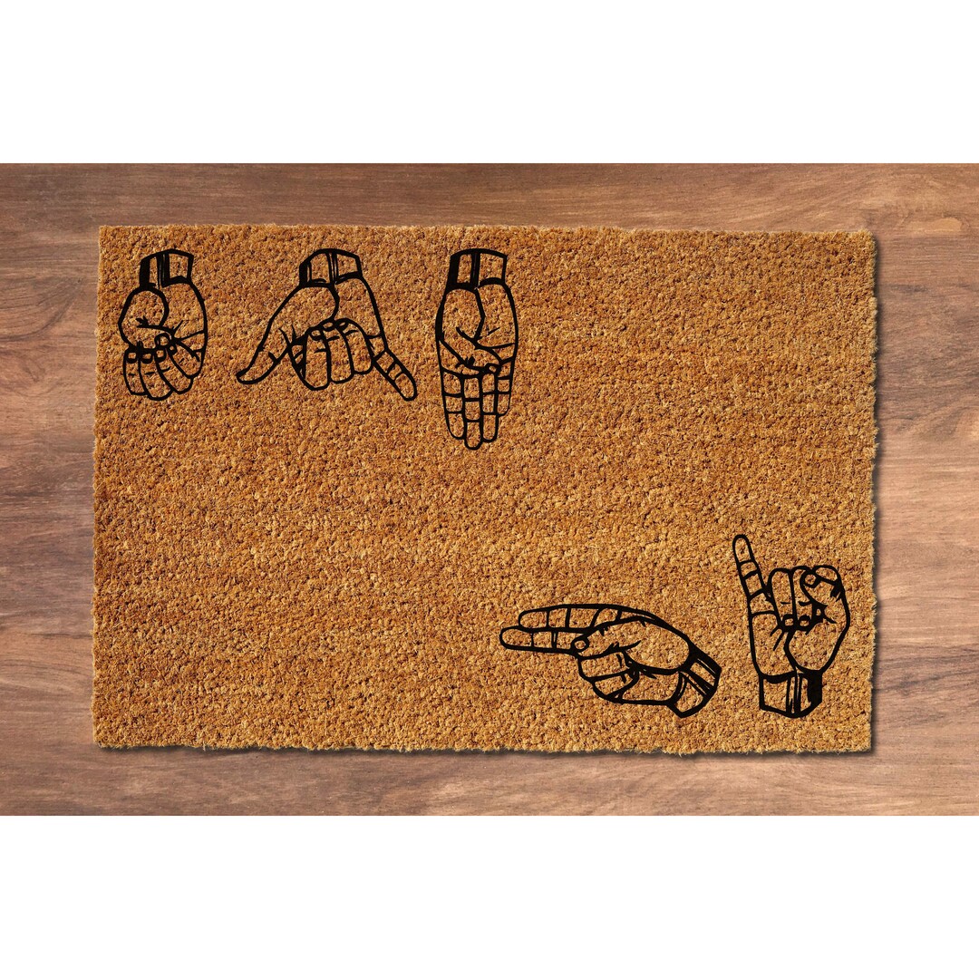 Doormat ASL Hi, Bye Doormat Cute Doormat Door Mat Housewarming Gift